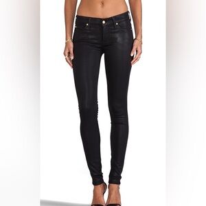 7 for all mankind High Gloss Skinny Jean in High Shine Black size 25 AU0150660C